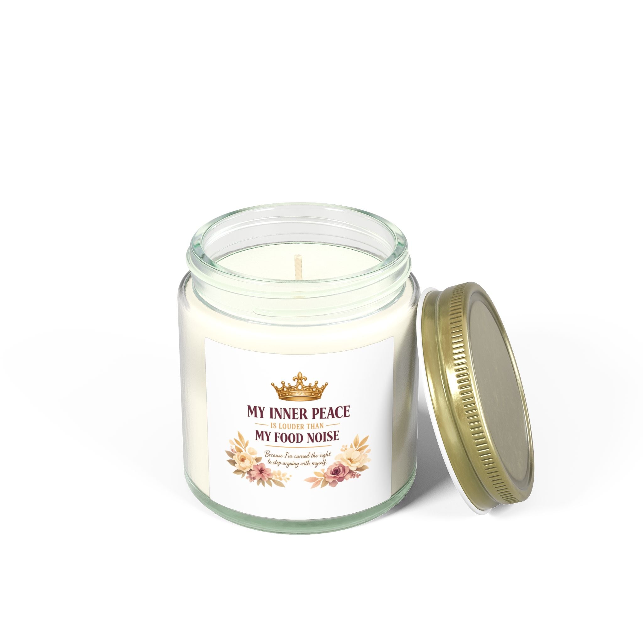 Scented Candle — Coconut Apricot Wax (4oz & 9oz) “My Inner Peace, My Food Noise”