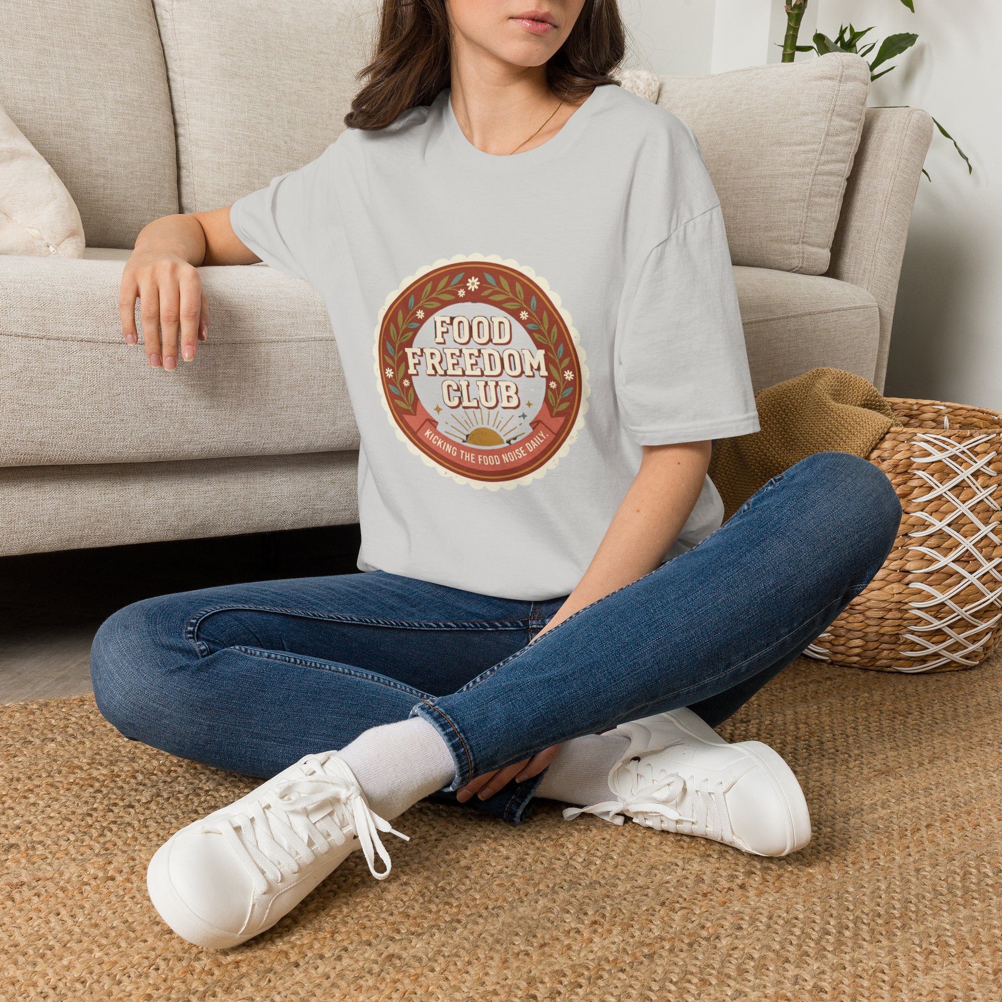 Food Freedom Club T-Shirt — Retro Cozy Eating Empowerment Tee