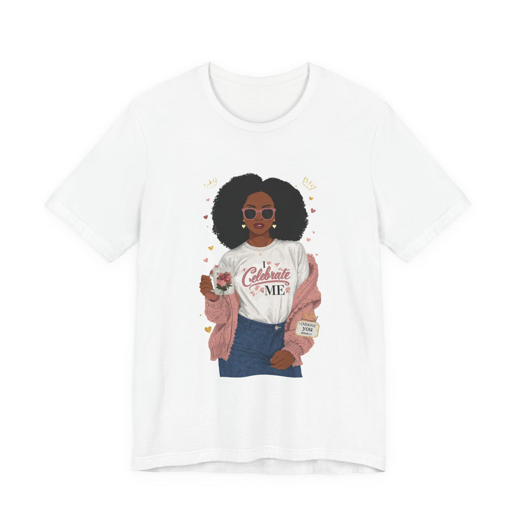 Celebrate Me T-Shirt — Empowering Afro Woman Graphic Tee