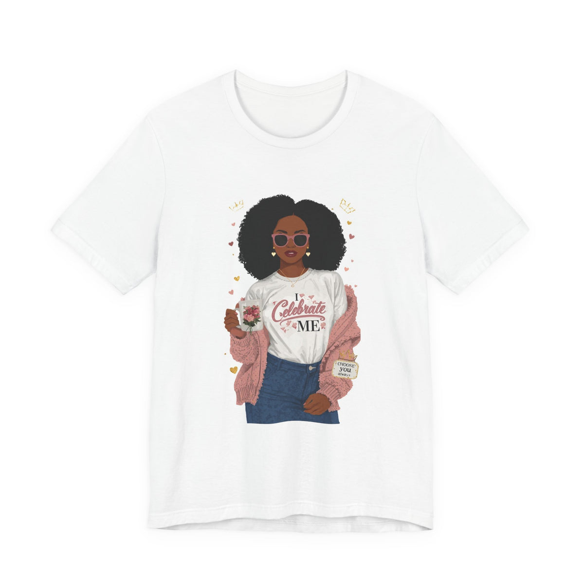 Celebrate Me T-Shirt — Empowering Afro Woman Graphic Tee