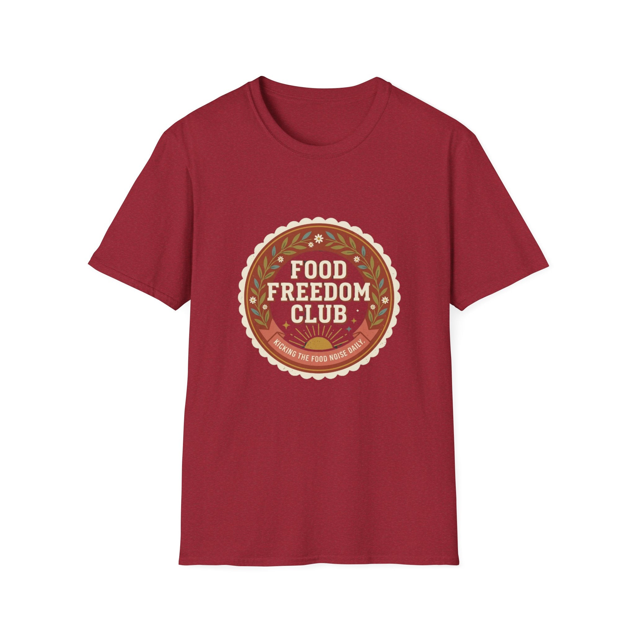 Food Freedom Club T-Shirt — Retro Cozy Eating Empowerment Tee