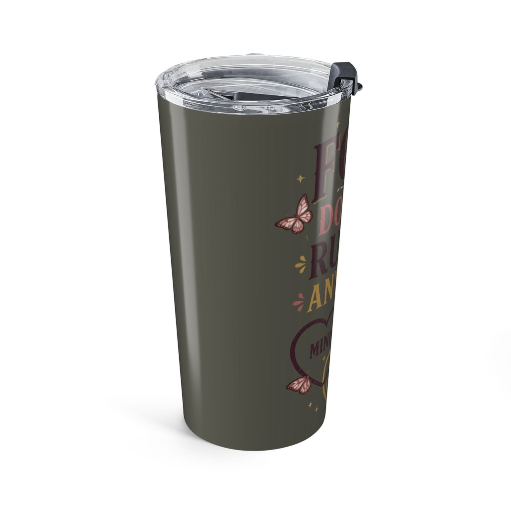 20oz Motivational Tumbler - "Food Doesn't Run Me Anymore" Weight Loss Recovery Travel Mug