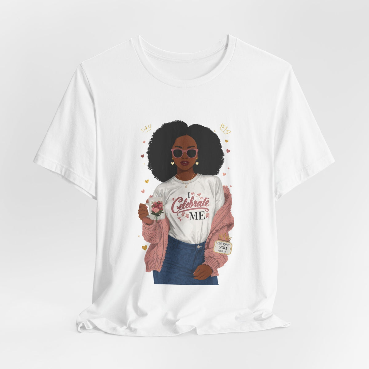 Celebrate Me T-Shirt — Empowering Afro Woman Graphic Tee