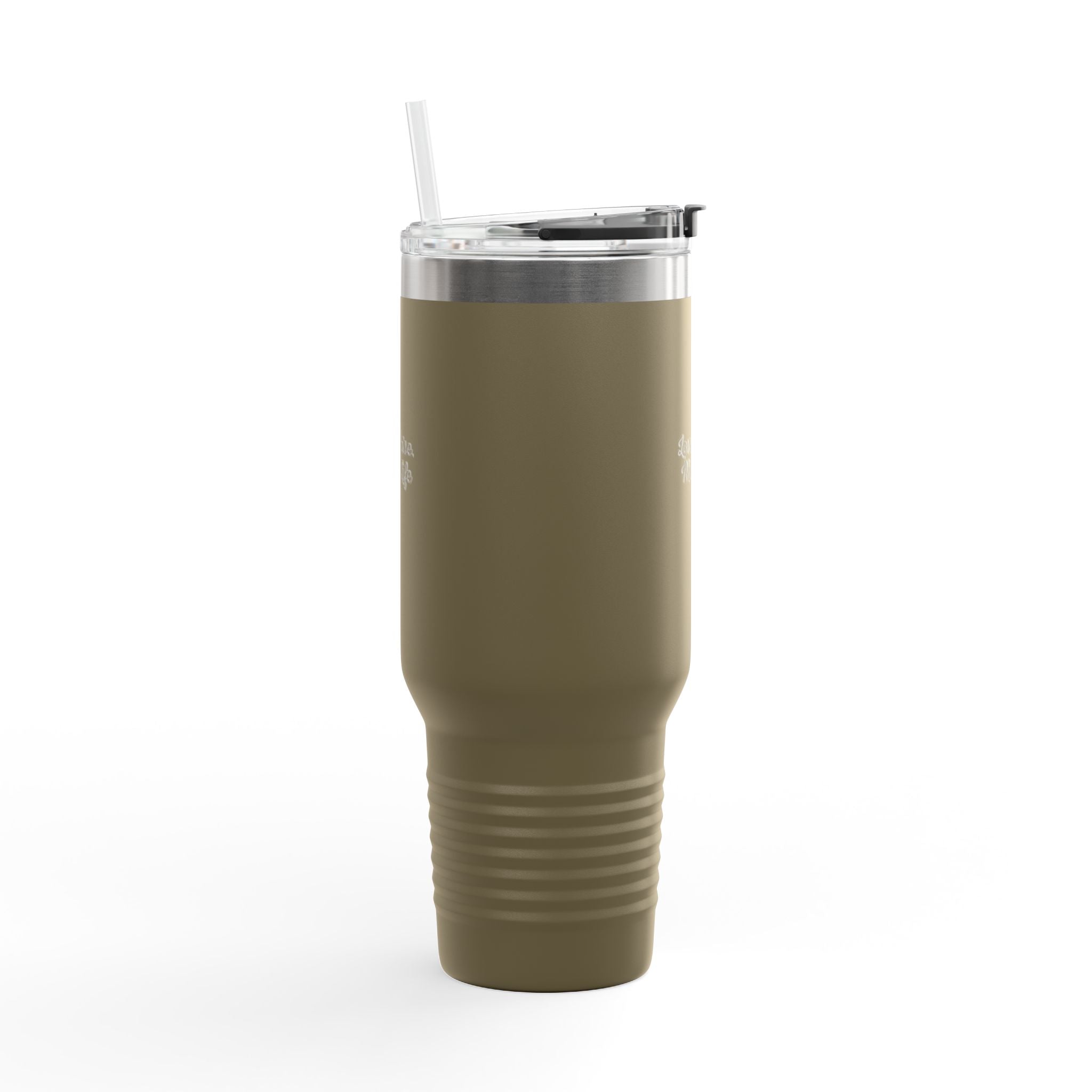 Insulated Travel Mug 40oz — "Less Noise More Life" Stainless Steel Tumbler