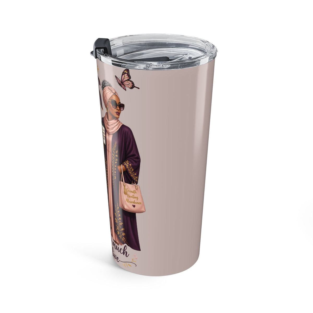 20oz Inspirational Tumbler – "My Life Is Bigger Than Food" Travel Cup