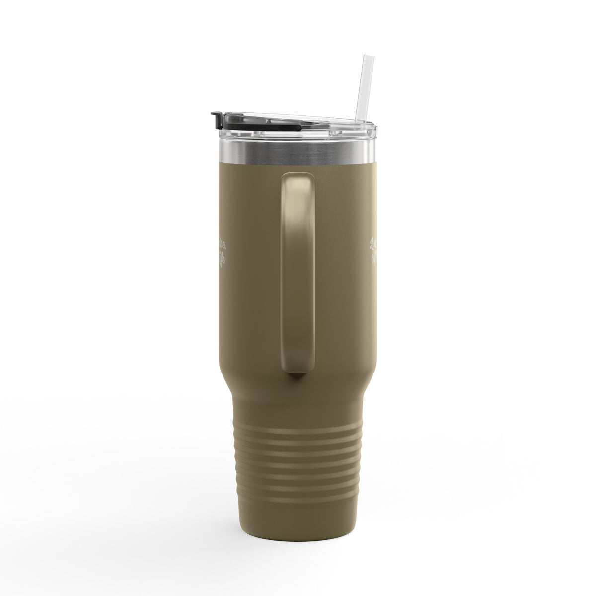 Insulated Travel Mug 40oz — "Less Noise More Life" Stainless Steel Tumbler