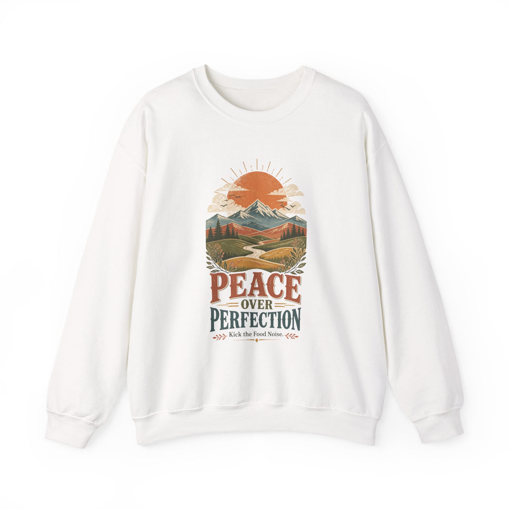 Peace Over Perfection Crewneck Sweatshirt – Vintage Mountain Graphic