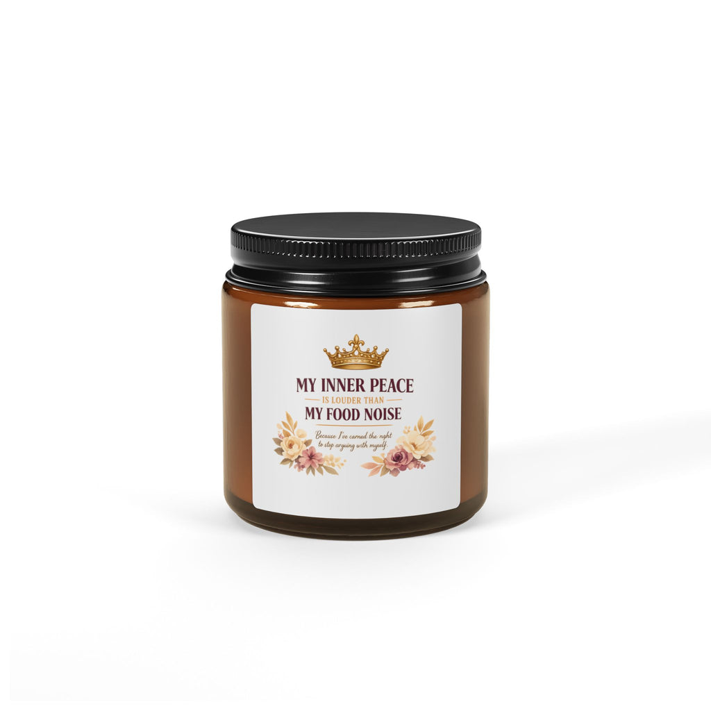 Soy Candle — “My Inner Peace, My Food Noise” Amber Jar