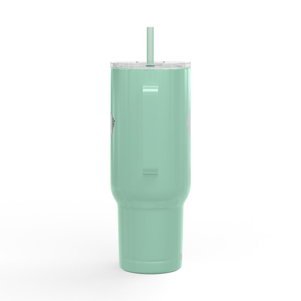 40oz Engraved Insulated Tumbler with Lid & Straw – 'Kicking up Food Noises' Travel Mug