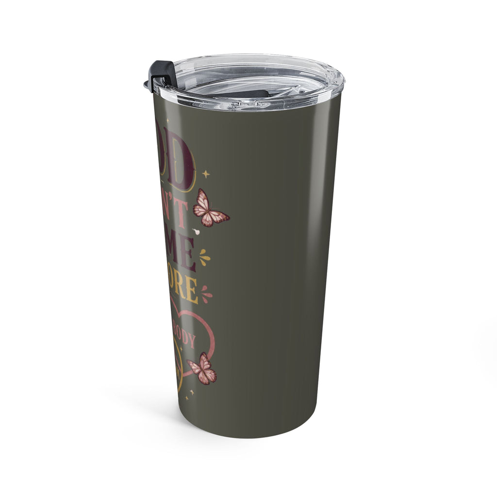 20oz Motivational Tumbler - "Food Doesn't Run Me Anymore" Weight Loss Recovery Travel Mug
