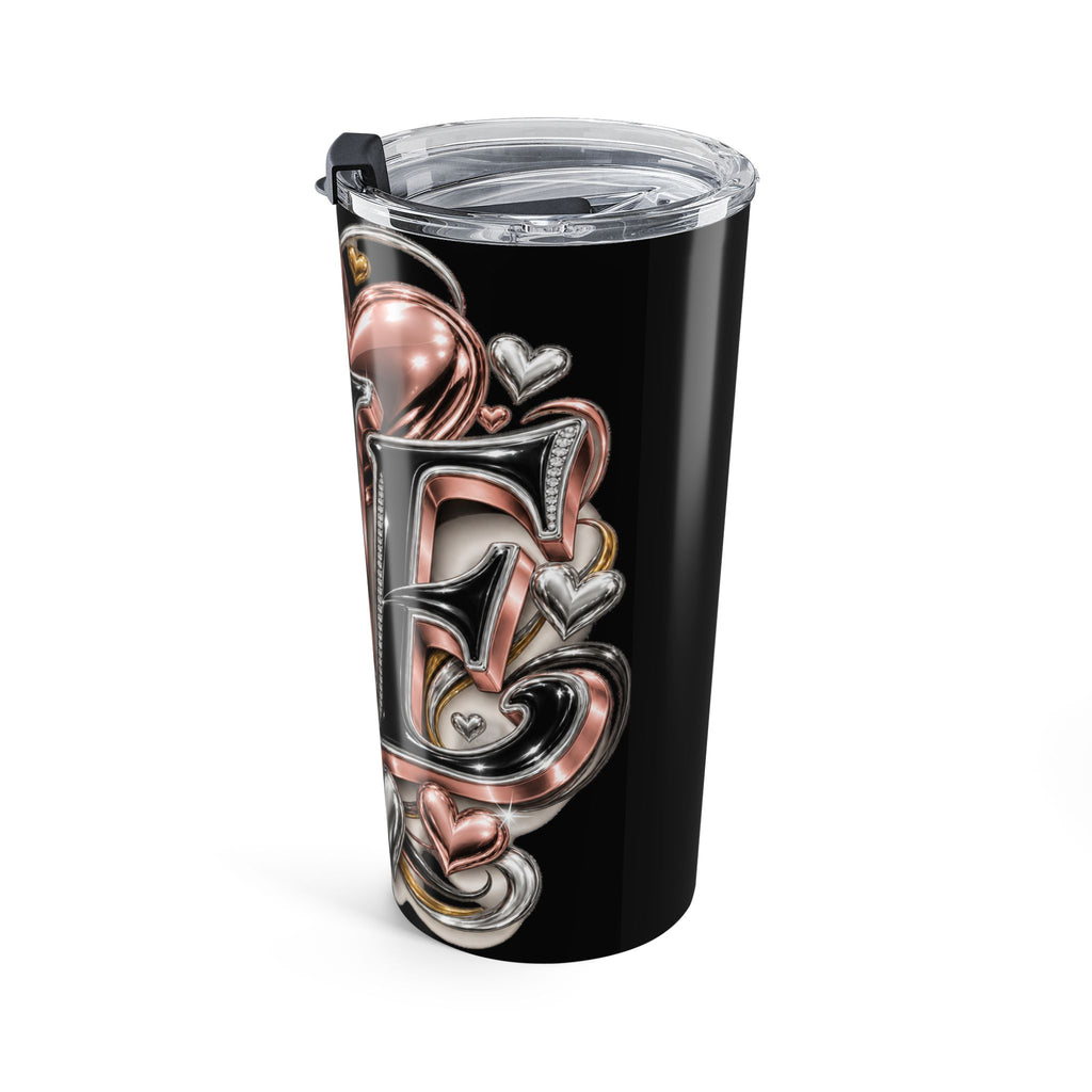 20oz Mama Tumbler – Metallic Heart Mom Travel Cup