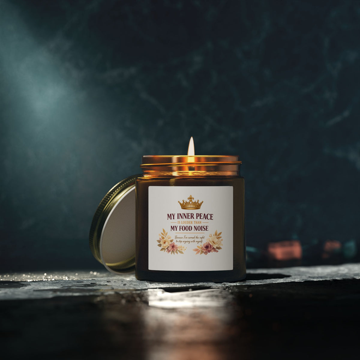 Scented Candle — Coconut Apricot Wax (4oz & 9oz) “My Inner Peace, My Food Noise”