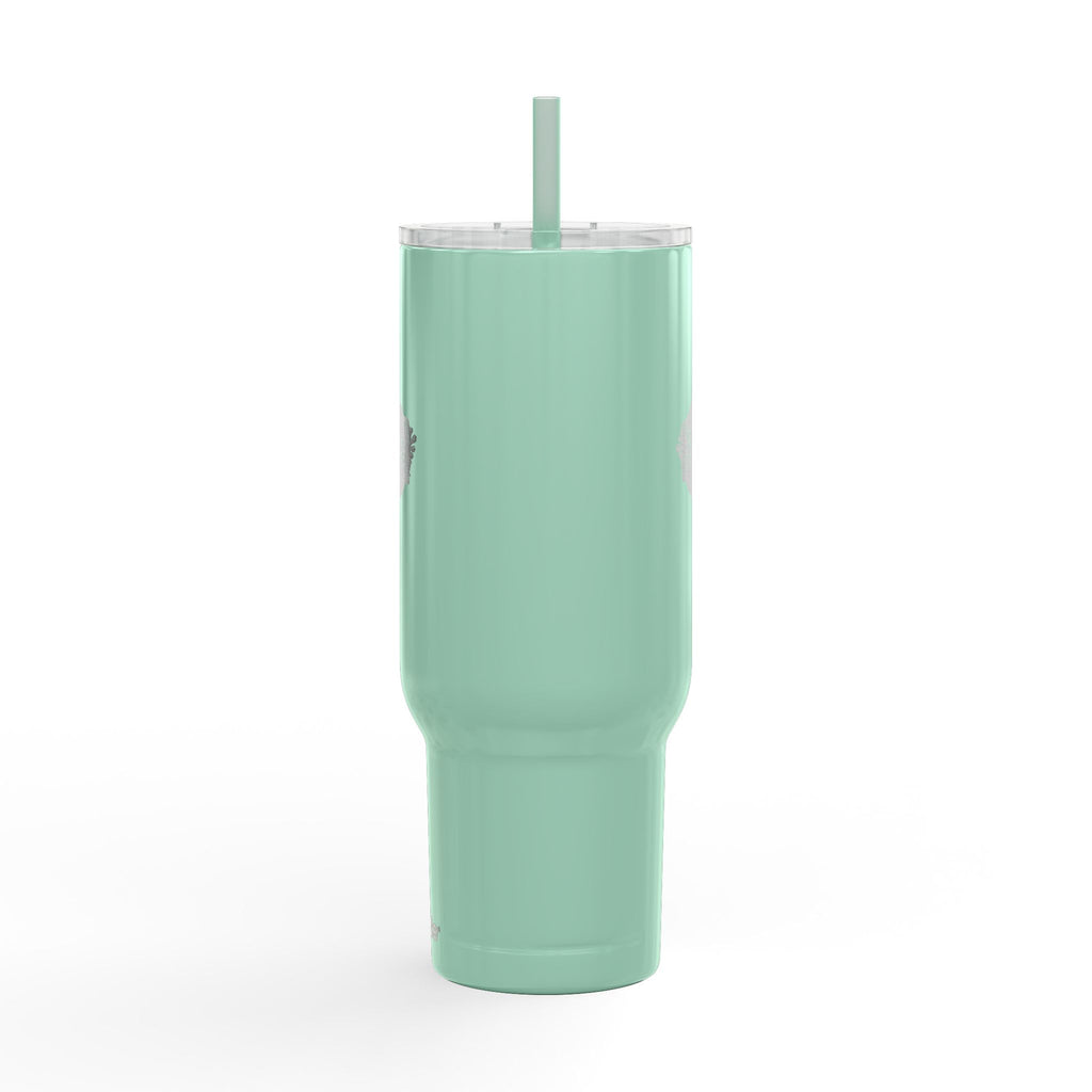 40oz Engraved Insulated Tumbler with Lid & Straw – 'Kicking up Food Noises' Travel Mug