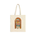 Tote — Retro Rainbow ’More Love Less Noise’ Floral Canvas Bag