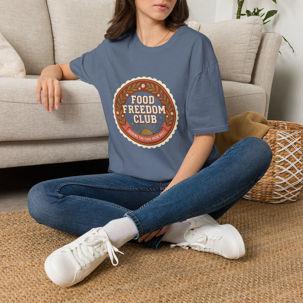 Food Freedom Club T-Shirt — Retro Cozy Eating Empowerment Tee