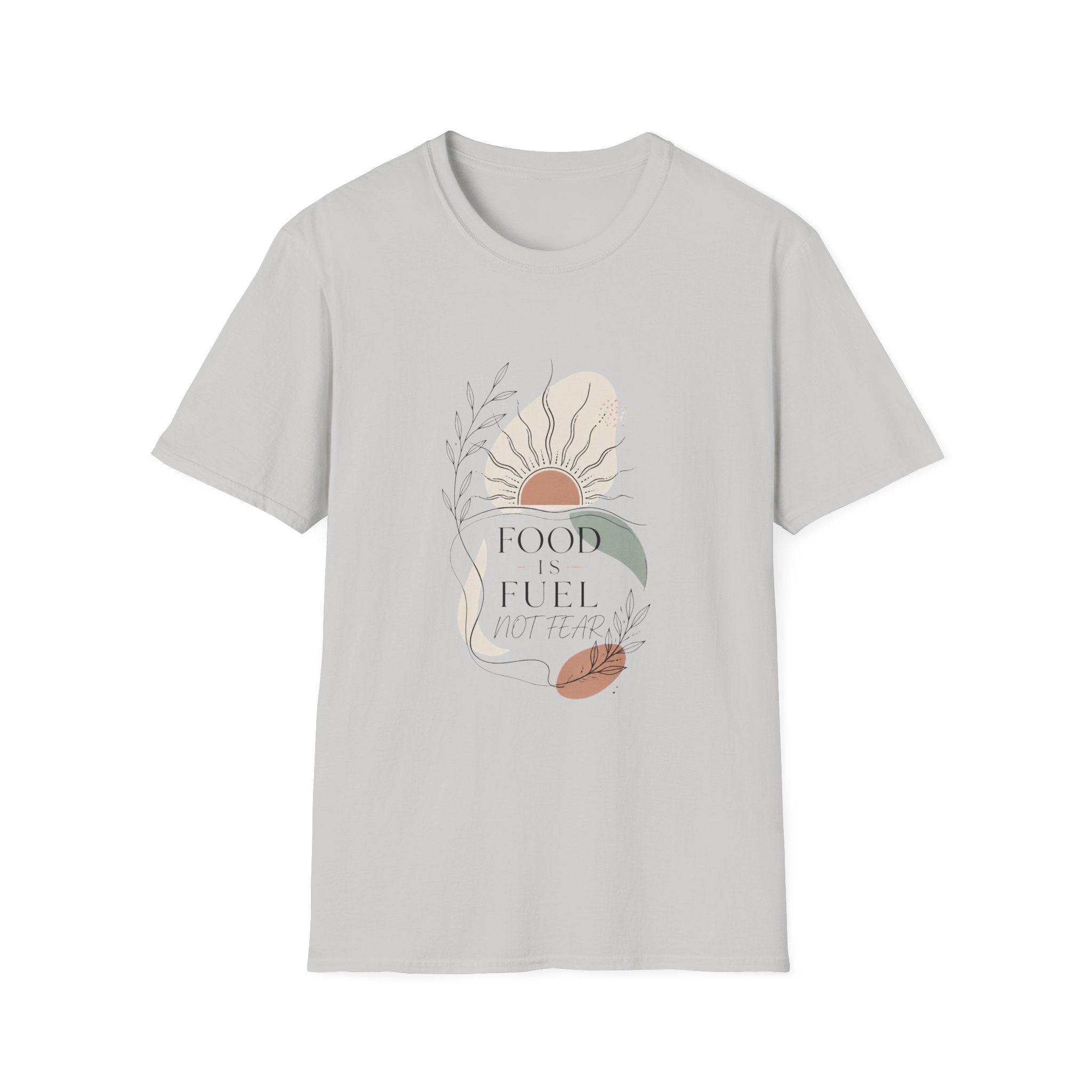 Abstract Sunflower Graphic T-Shirt — 'Good Vibes' Minimal Boho Tee