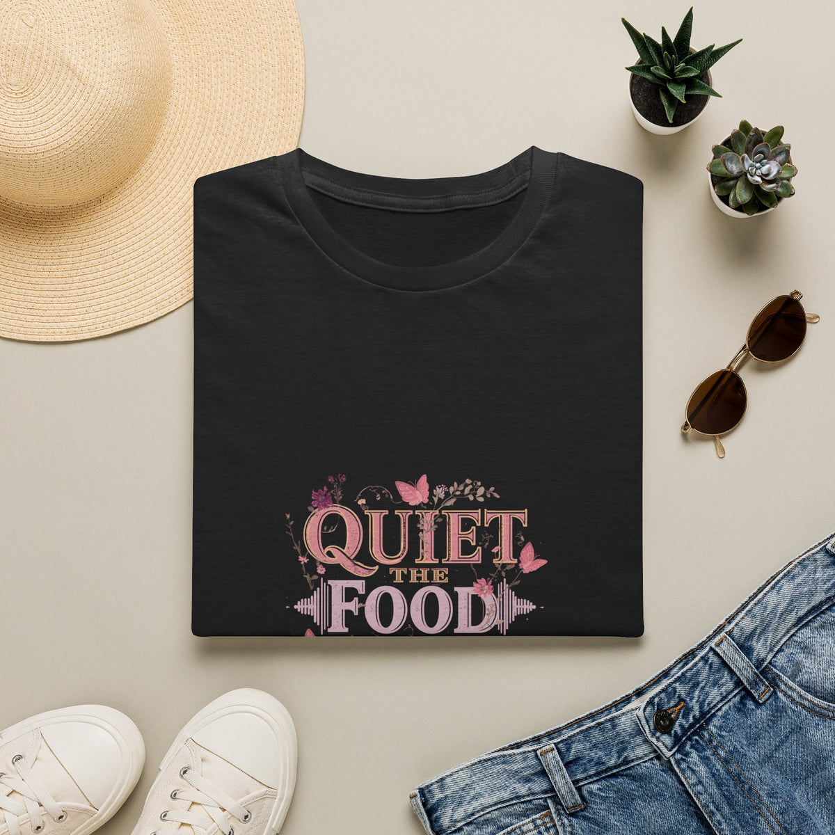 Quiet the Food Noise T-Shirt — Funny Foodie Graphic Tee