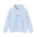 Minimal Script Hoodie — "Less Noise More Life" Cozy Casual Pullover