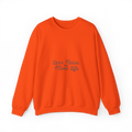 Crewneck Sweatshirt — "Less Noise, More Life" Minimal Script Cozy Pullover