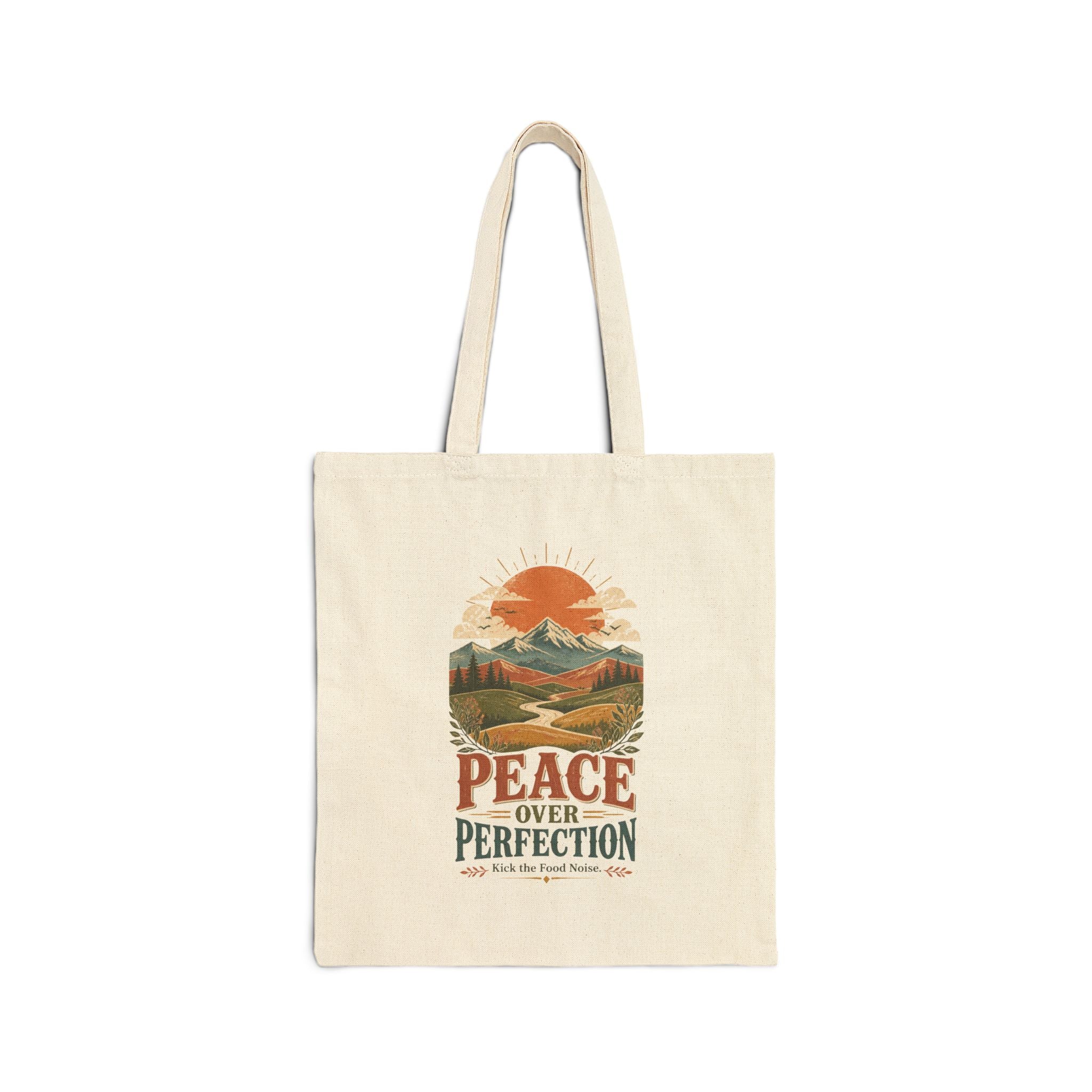 Less Noise More Life Canvas Tote Bag — Everyday Cotton Carry-All
