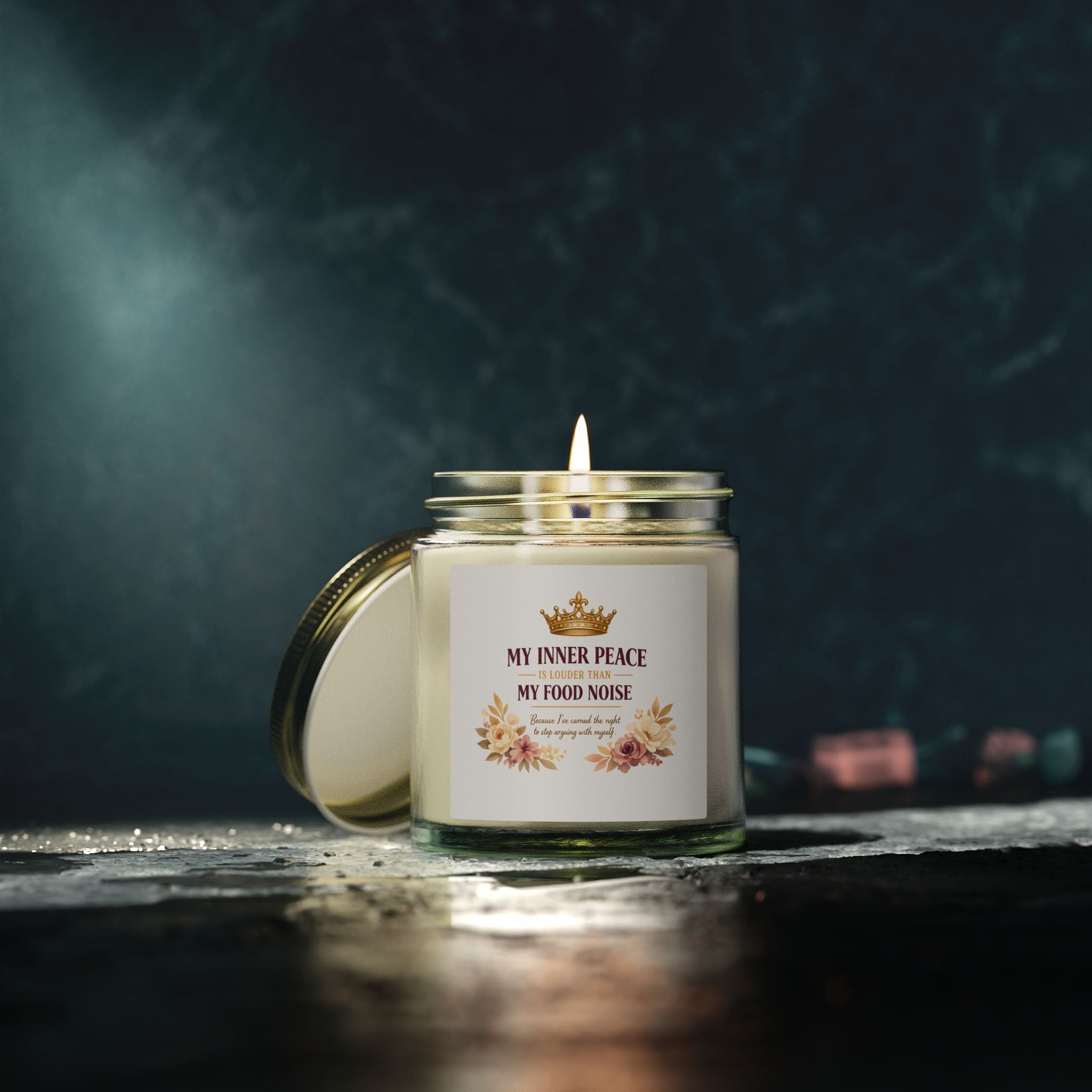 Scented Candle — Coconut Apricot Wax (4oz & 9oz) “My Inner Peace, My Food Noise”