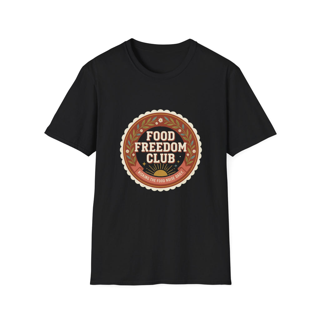 Food Freedom Club T-Shirt — Retro Cozy Eating Empowerment Tee