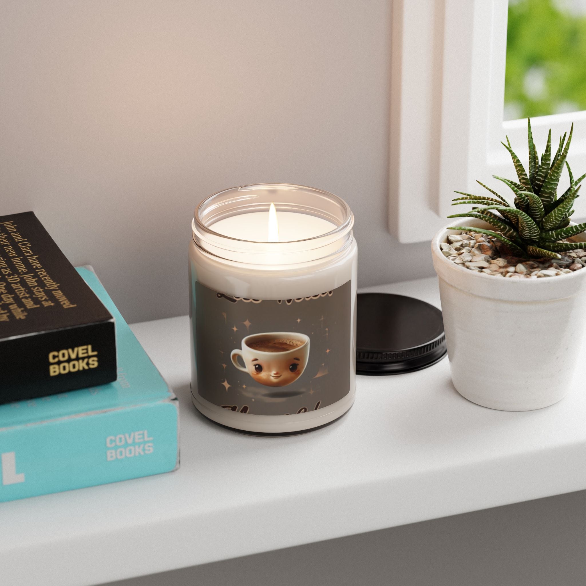 Coffee Cup Scented Soy Candle – Cozy Espresso Aroma, 9oz