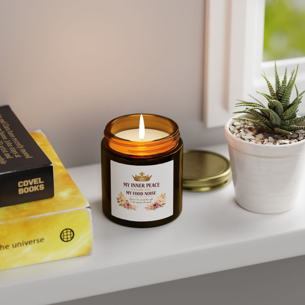 Scented Candle — Coconut Apricot Wax (4oz & 9oz) “My Inner Peace, My Food Noise”
