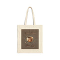 Tote Bag – "Less Noise, More Life" Coffee Cup Canvas Tote