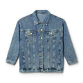 Denim Jacket — "Change It" Retro Sunflower Graphic Back
