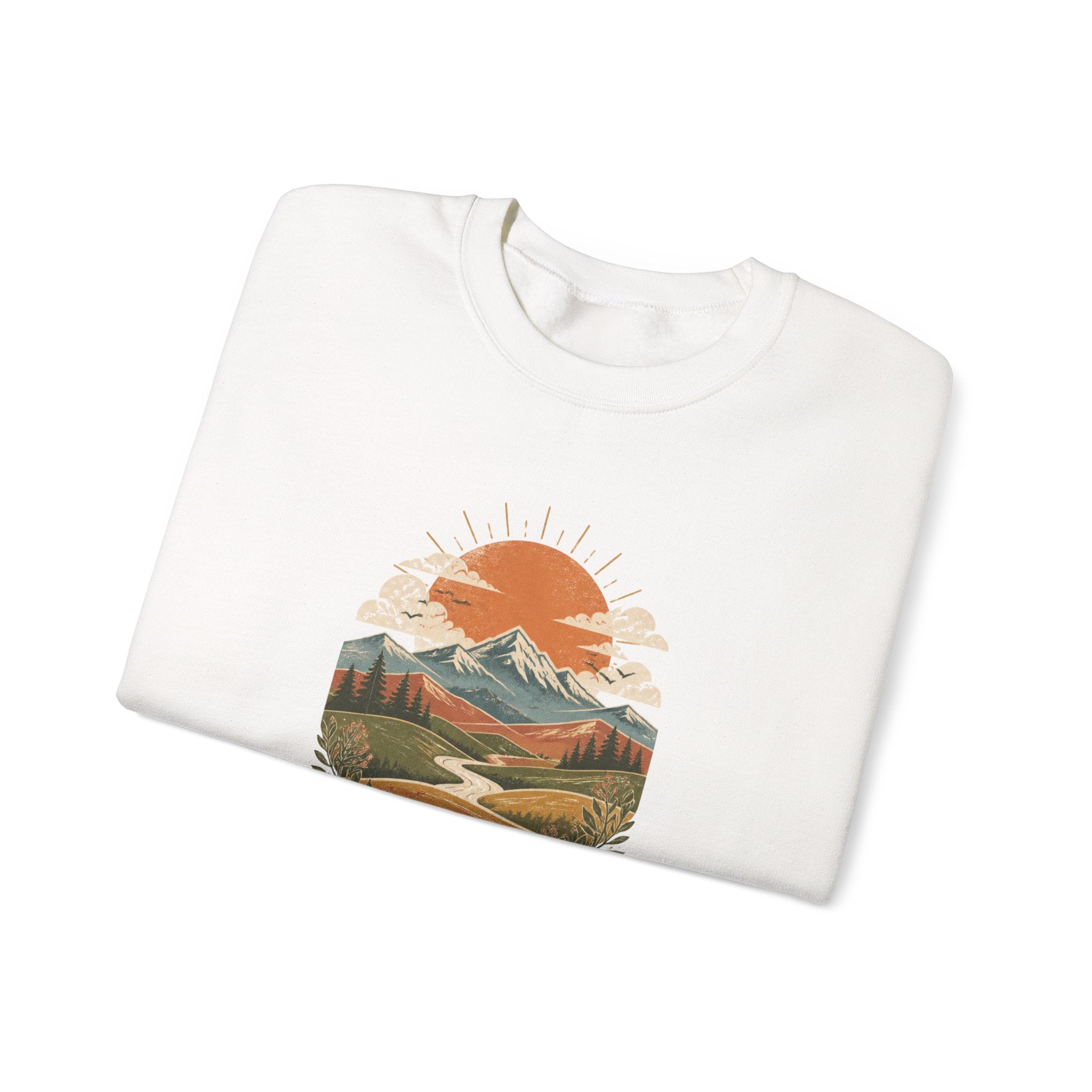Peace Over Perfection Crewneck Sweatshirt – Vintage Mountain Graphic