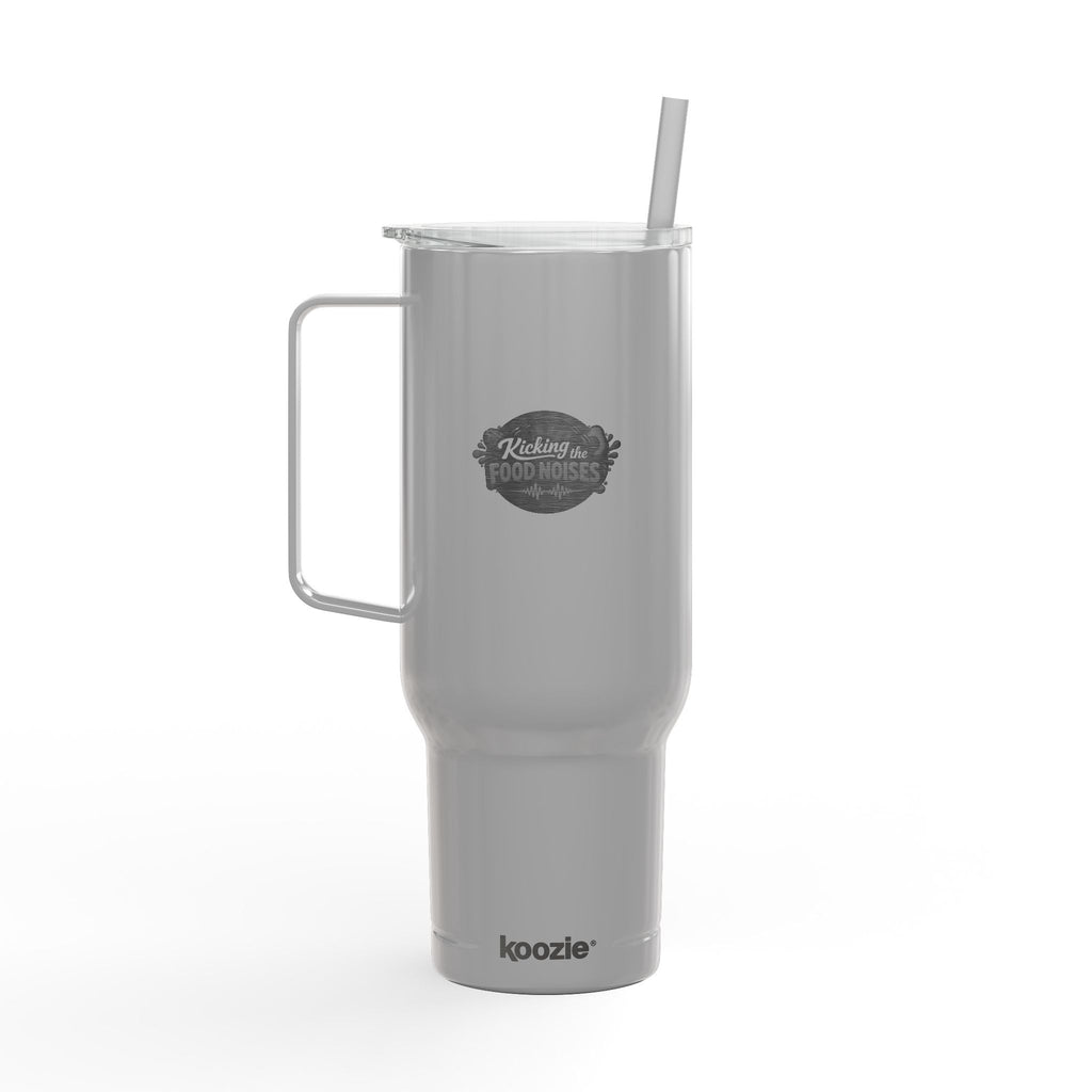 40oz Engraved Insulated Tumbler with Lid & Straw – 'Kicking up Food Noises' Travel Mug