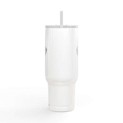 40oz Engraved Insulated Tumbler with Lid & Straw – 'Kicking up Food Noises' Travel Mug