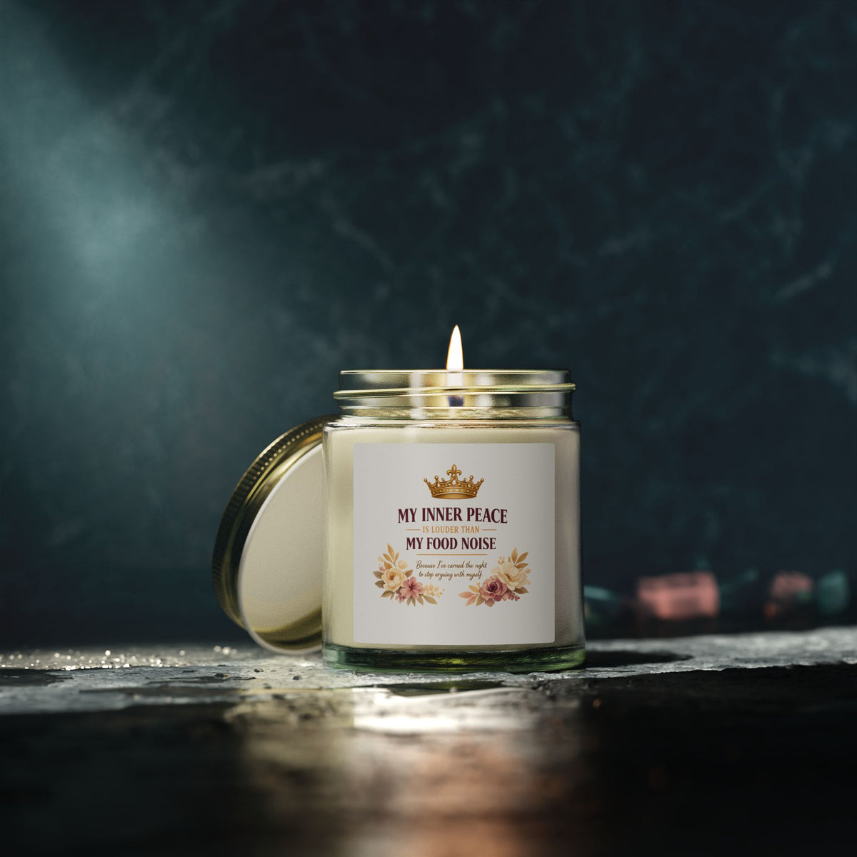 Scented Candle — Coconut Apricot Wax (4oz & 9oz) “My Inner Peace, My Food Noise”