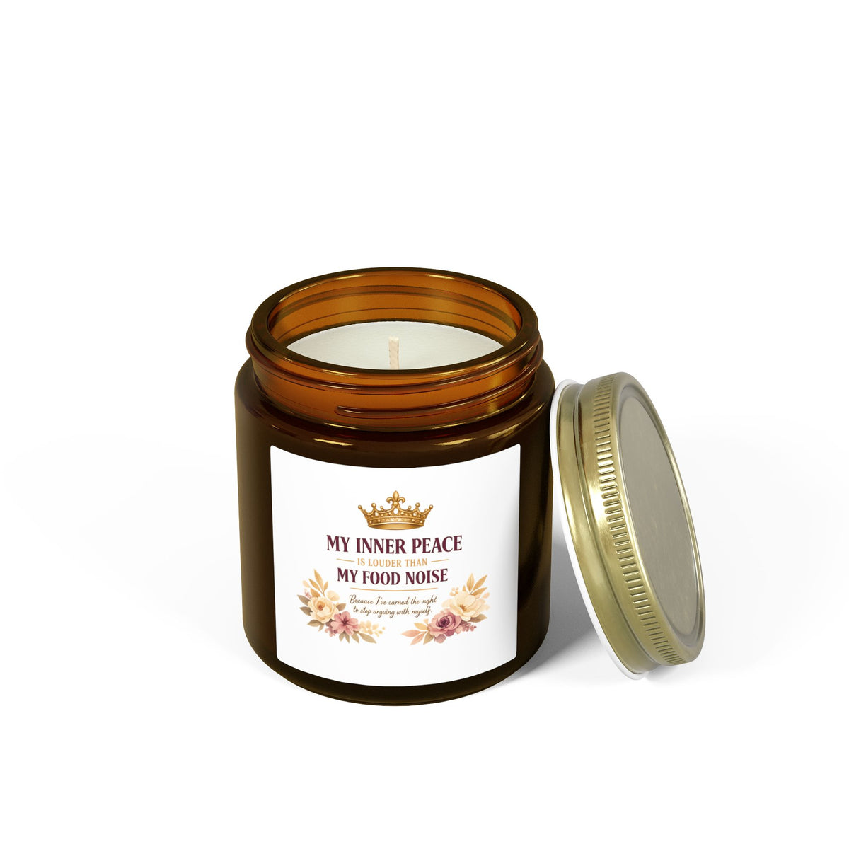 Scented Candle — Coconut Apricot Wax (4oz & 9oz) “My Inner Peace, My Food Noise”