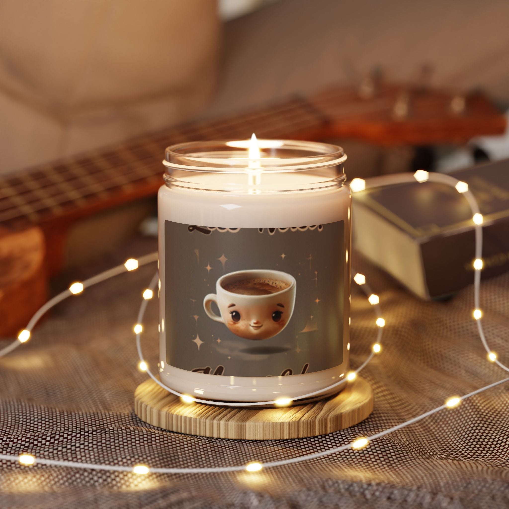 Coffee Cup Scented Soy Candle – Cozy Espresso Aroma, 9oz
