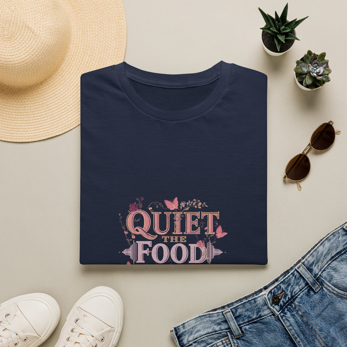 Quiet the Food Noise T-Shirt — Funny Foodie Graphic Tee